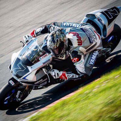 Alex Welsh races a Yamaha motorcycle