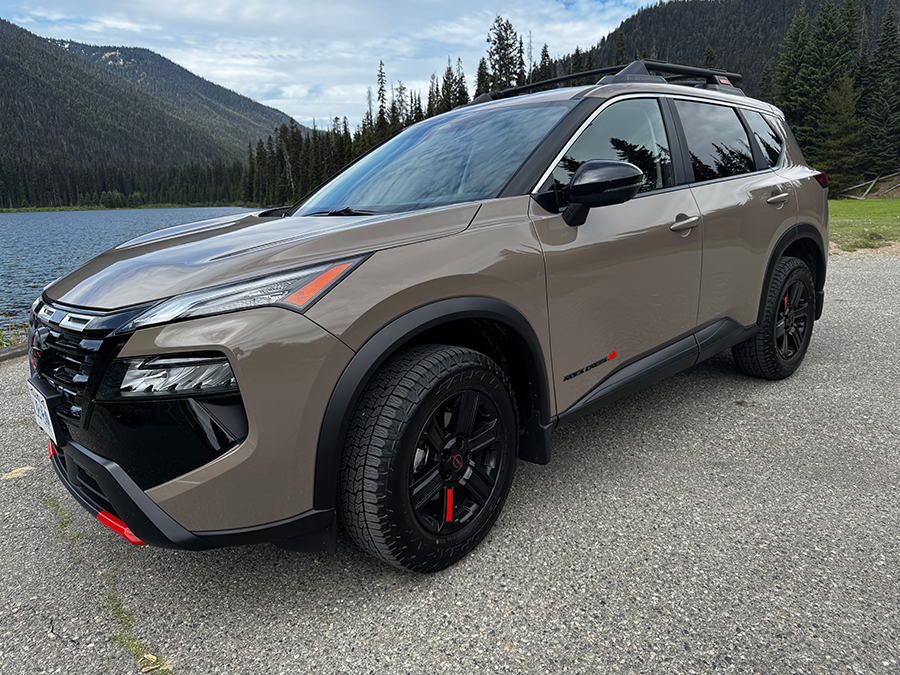 2026 Nissan Rogue Rock Creek Review: Sometimes Less Is More 1 The Nissan Rogue Rock Creek parked in the mountains beside a lake